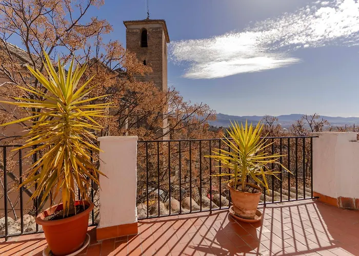 Albalh - La Casita De La Plaza En Albaicin Con Terraza Privada Y Vistas Espectaculares 펜션 그라나다