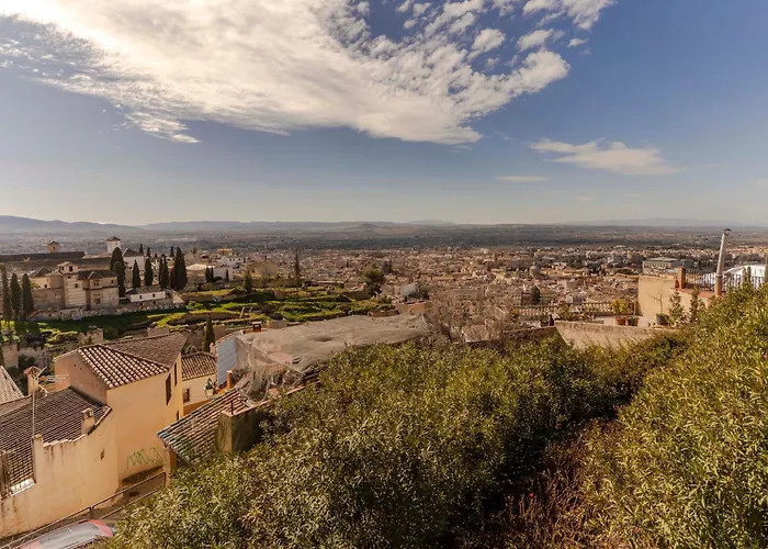 펜션 Albalh - La Casita De La Plaza En Albaicin Con Terraza Privada Y Vistas Espectaculares 그라나다